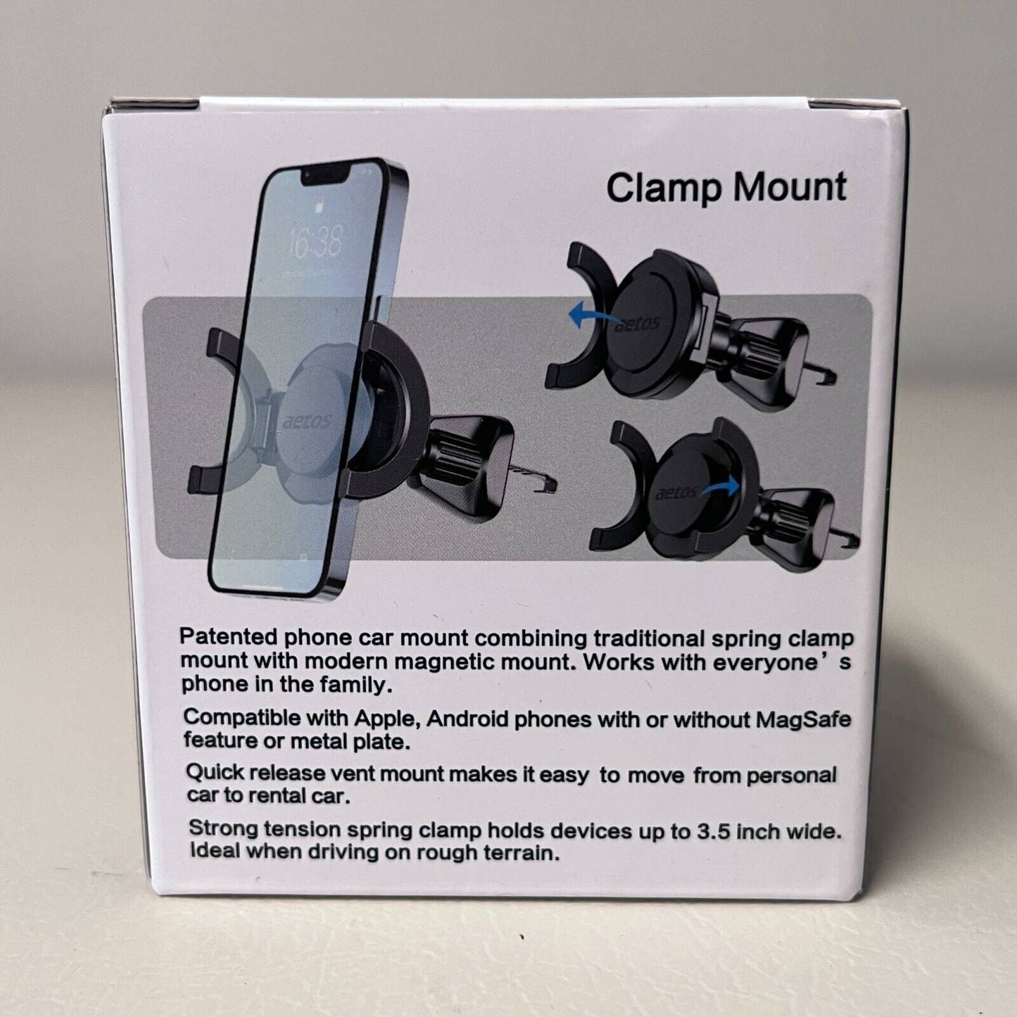 Aetos Universal 3 in 1 Cell Phone Mount Air Vent Series MagSafe Compatible New