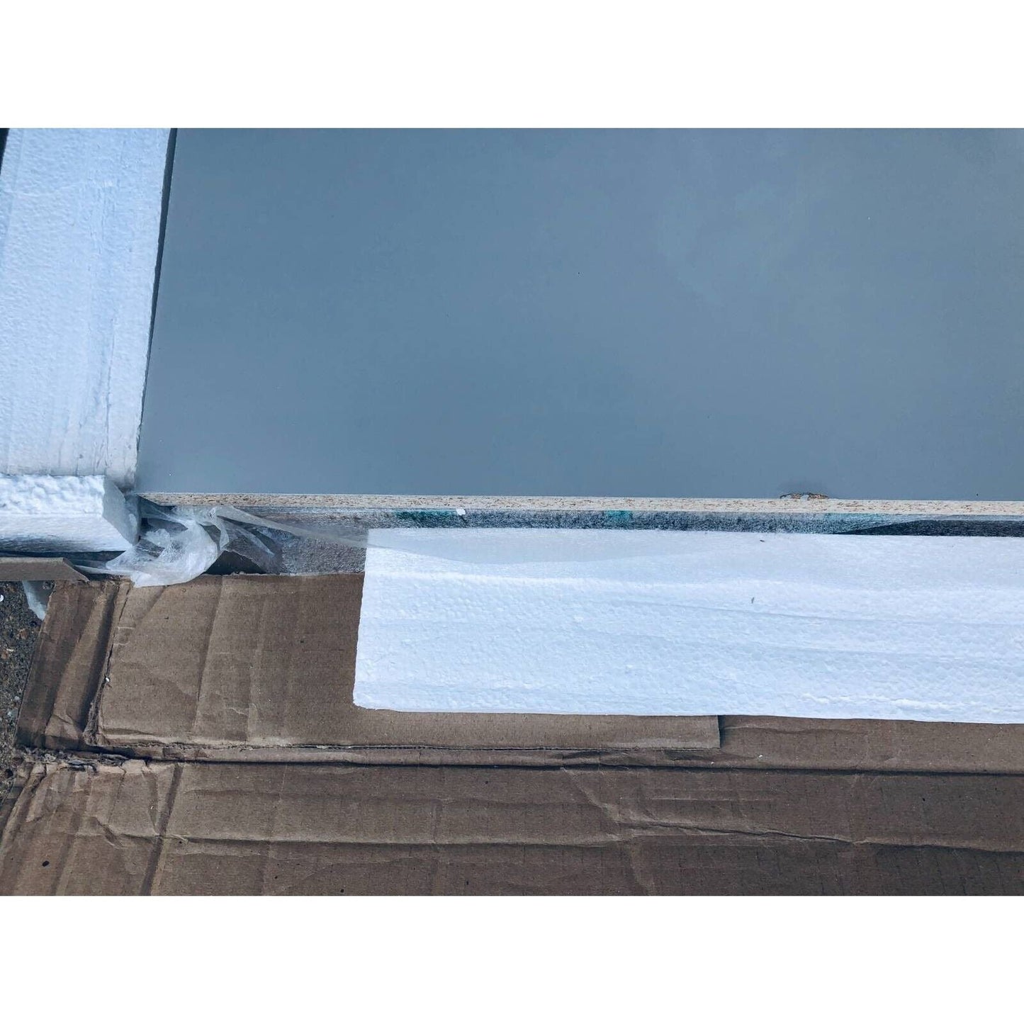 DAMAGED - Manhattan Comfort Floating Panel TV Stand 220BMC1 Off White Wall Unit 62.99"