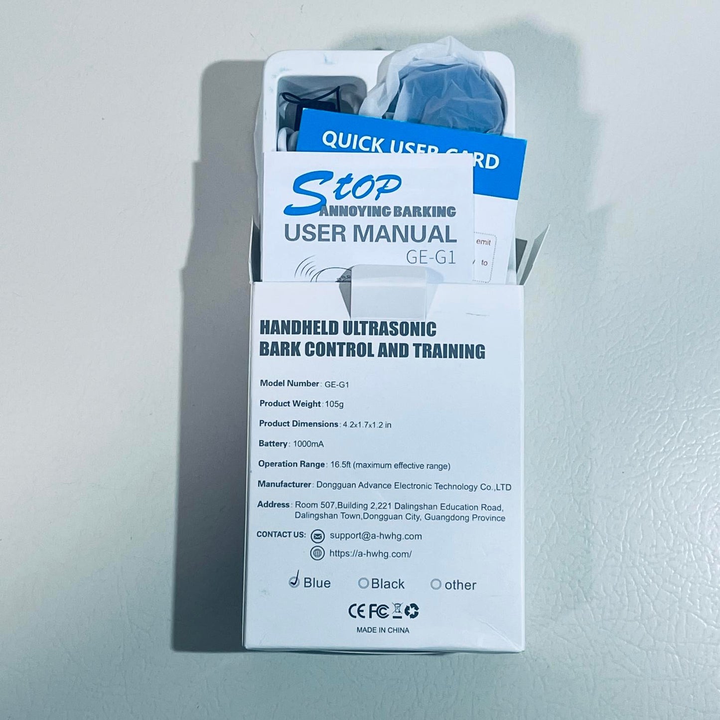 Handheld Ultrasonic Bark Control and Training Device