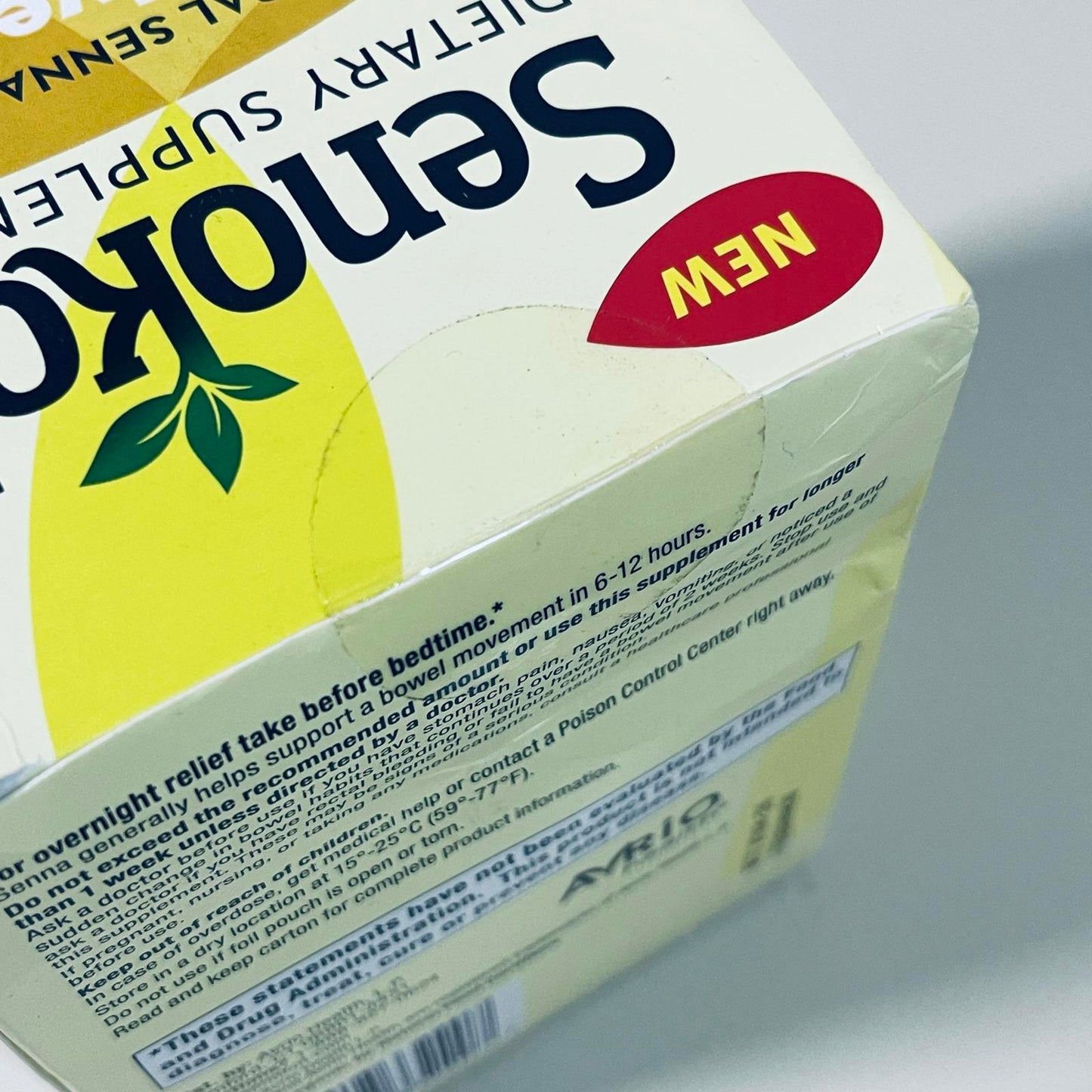 Senokot Natural Senna Leaf Laxative Tea with Chamomile, 20 Wrapped Pyramid Sachets, 1.76 oz BEST 4/2026