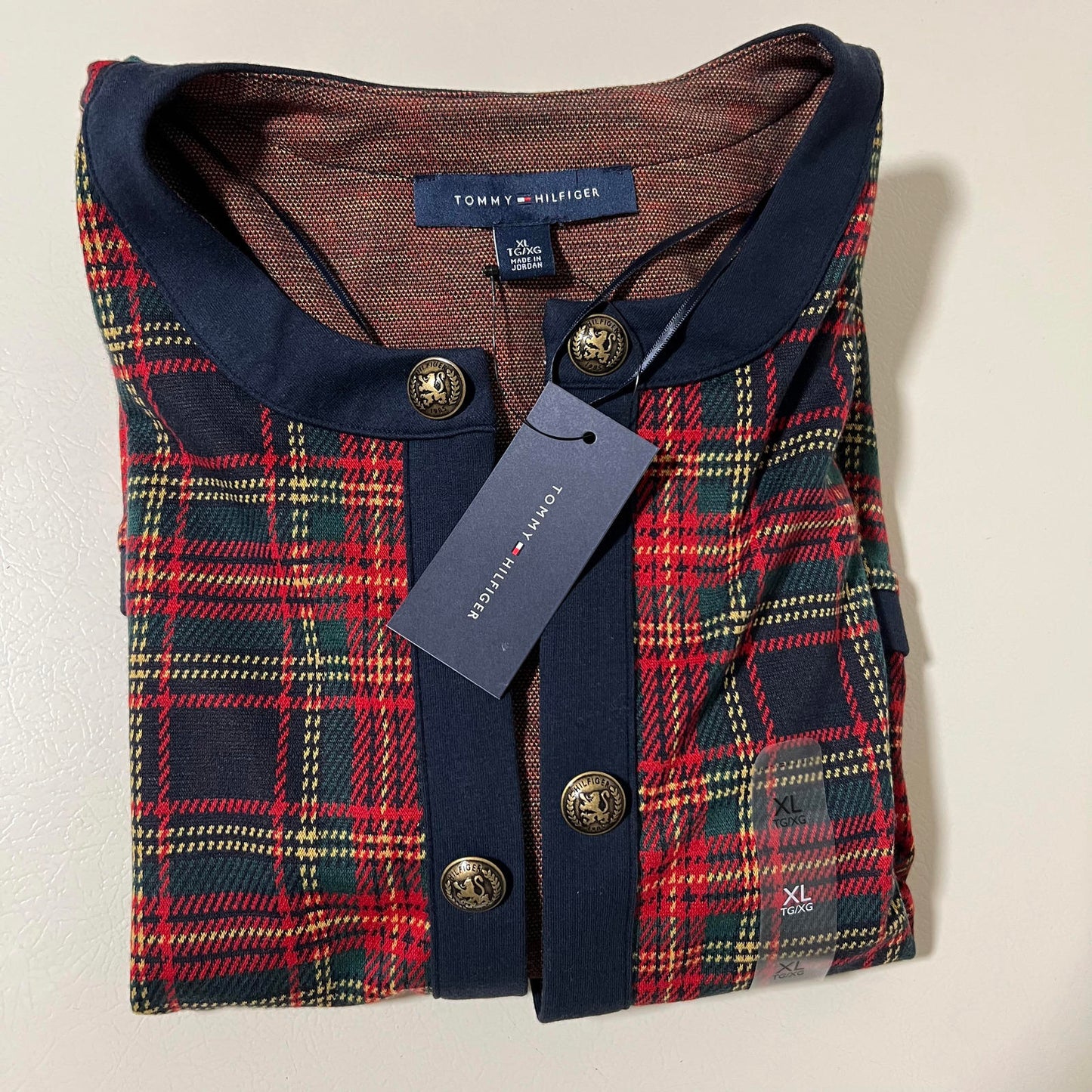 Tommy Hilfiger Women's Plaid Open-Front Jacket - XL