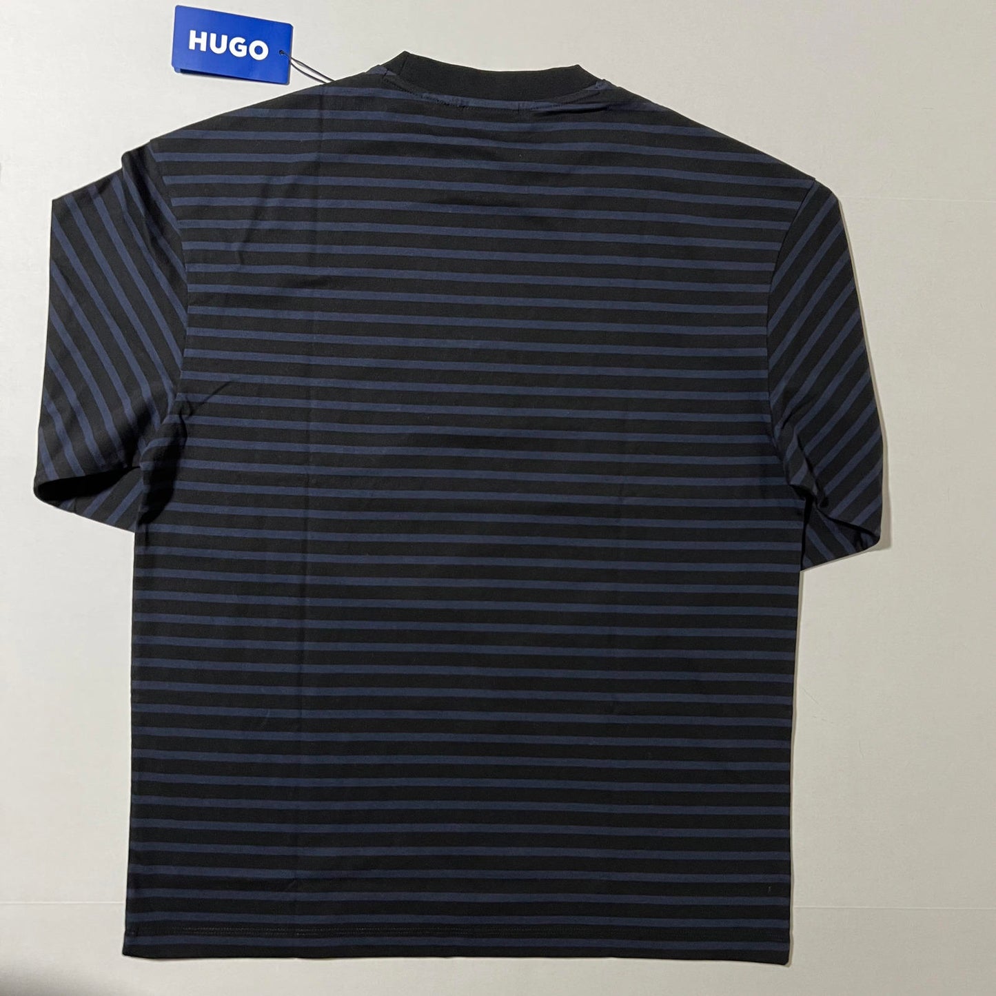 Men's Striped Cotton Logo Graphic Crewneck T-Shirt
