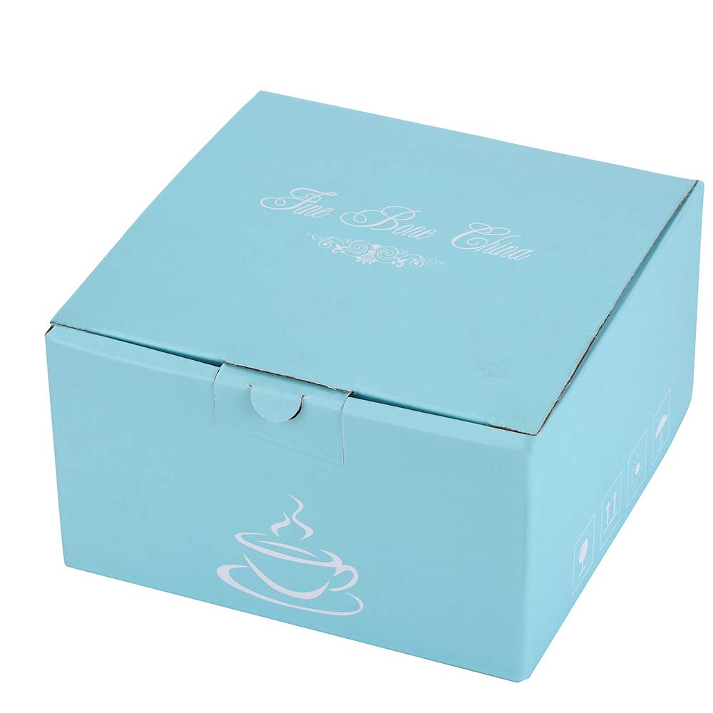 Pink Floral Tea Cup and Saucer Set, Bone China Tea Set, Coffee Cup, 7oz.