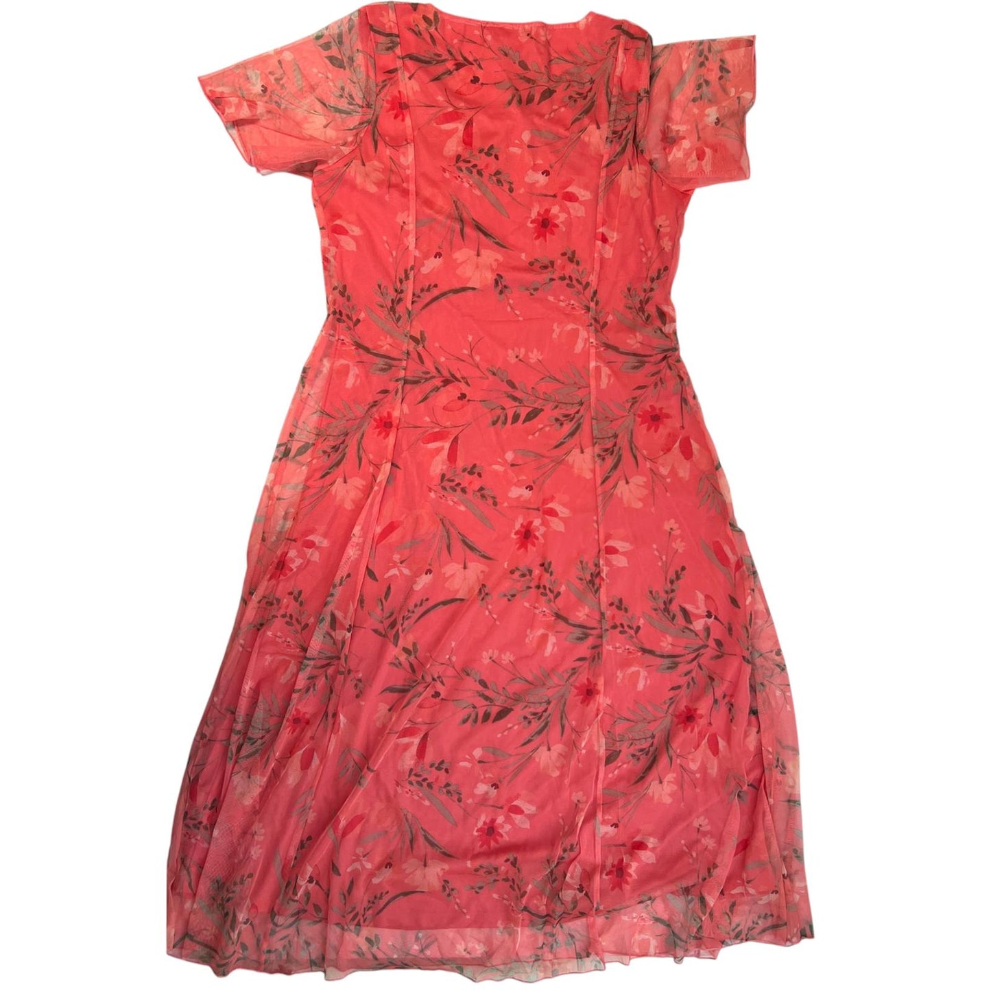 Coldwater Creek Coral Floral Maxi Dress