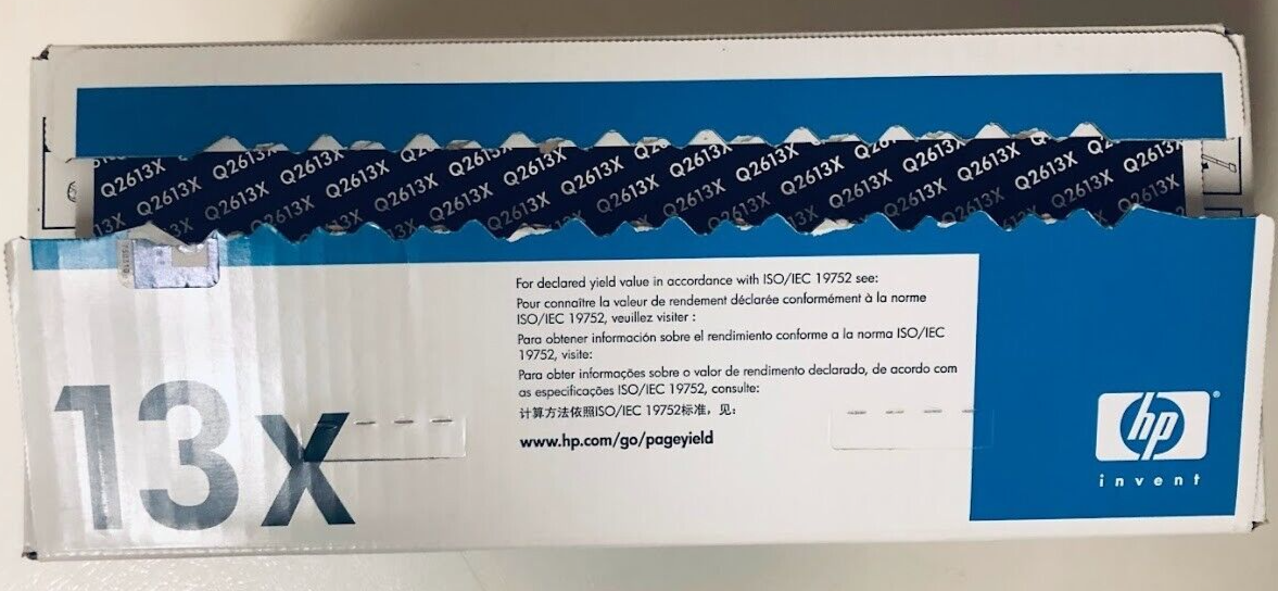 HP 13X Q2613XGenuine NEW Toner Cartridge (for LaserJet 1300)