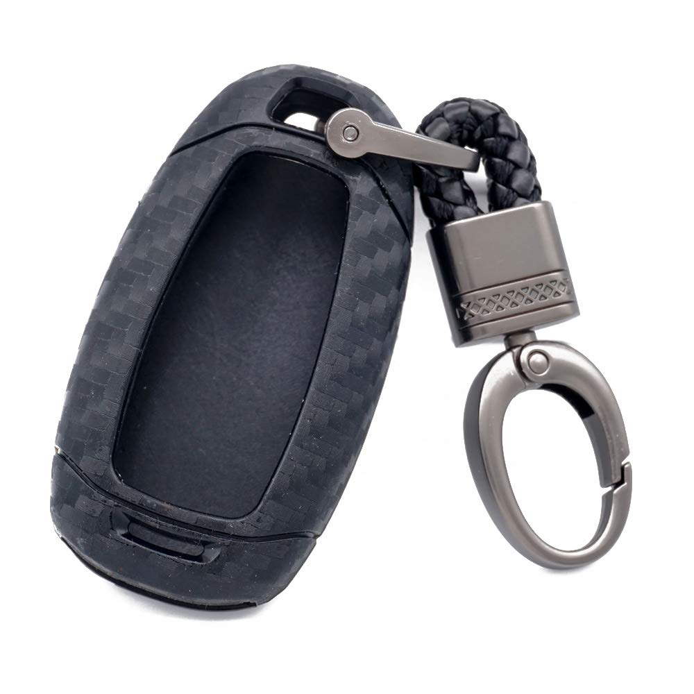 ROYALFOX Key Fob Remote Soft Case Cover Shell for select Hyundai, black