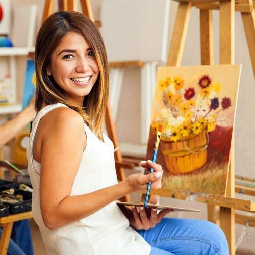 BUNDLE - 3 FolkArt Acrylic Metallic Gold & Silver Paint w/ 20 Bosobo Brushes