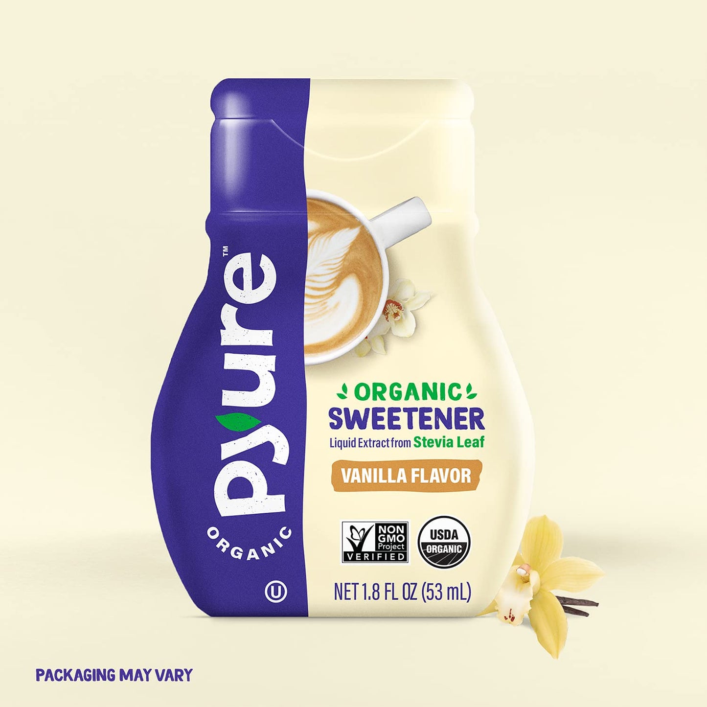 Pyure Organic Liquid Vanilla Stevia Sweetener Drops |1.8 oz | EXPIRED 9/2023