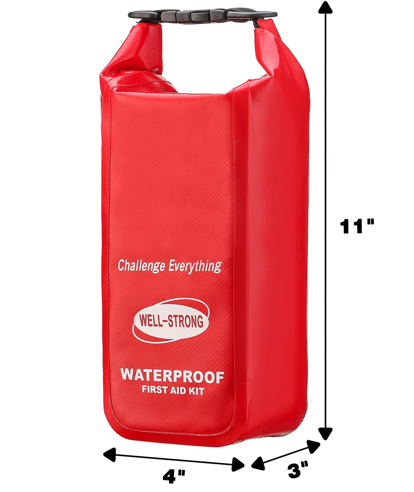 Waterproof First Aid Kit Roll Top Boat Emergency Kit with Waterproof ContentsRED