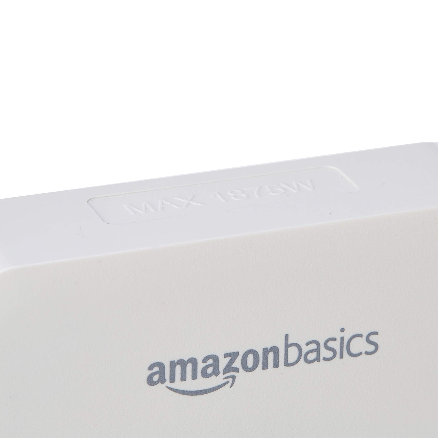 Amazon Basics 6 Outlet Rectangle Wall-Mount Surge Protector, 1080 Joules, White