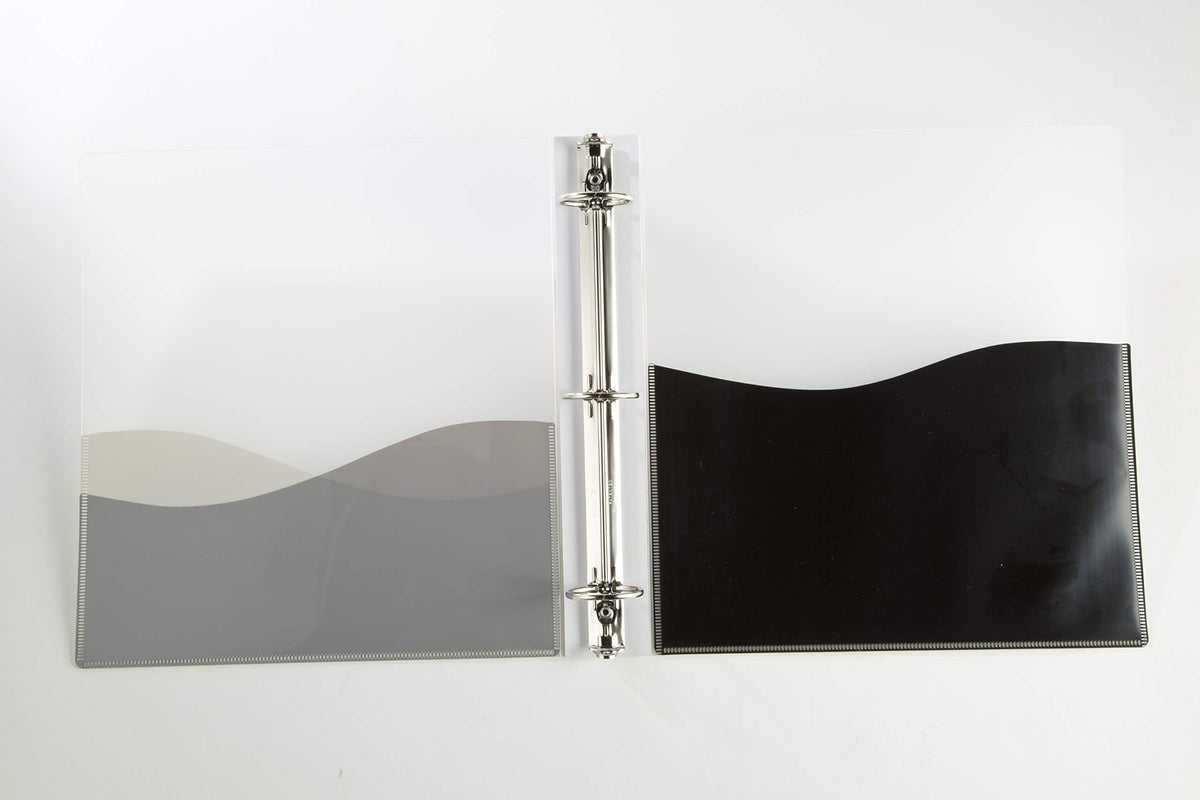 Pack of 4 - Filexec Flexible Translucent Bendable Thin 1-Inch Wave Ring Binders