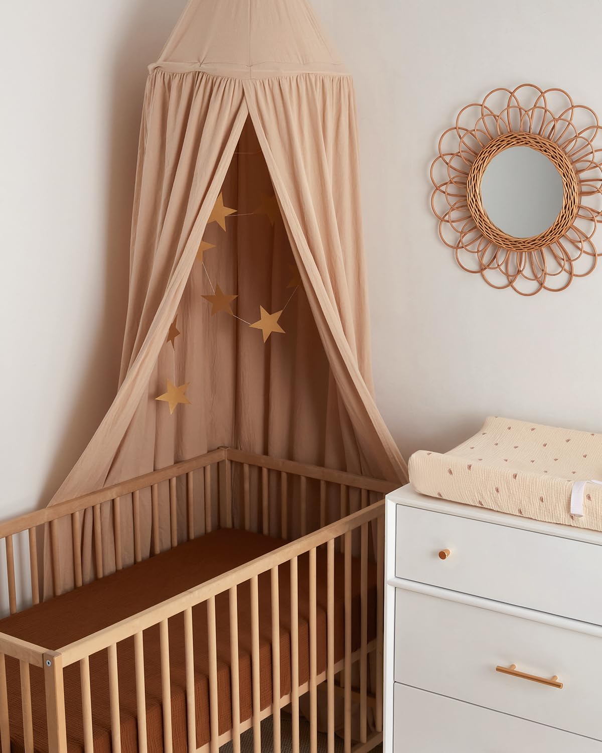 Blissful Diary Muslin Crib Sheets Boho Neutral Soft Cotton Baby 52''x28'' 2Pack