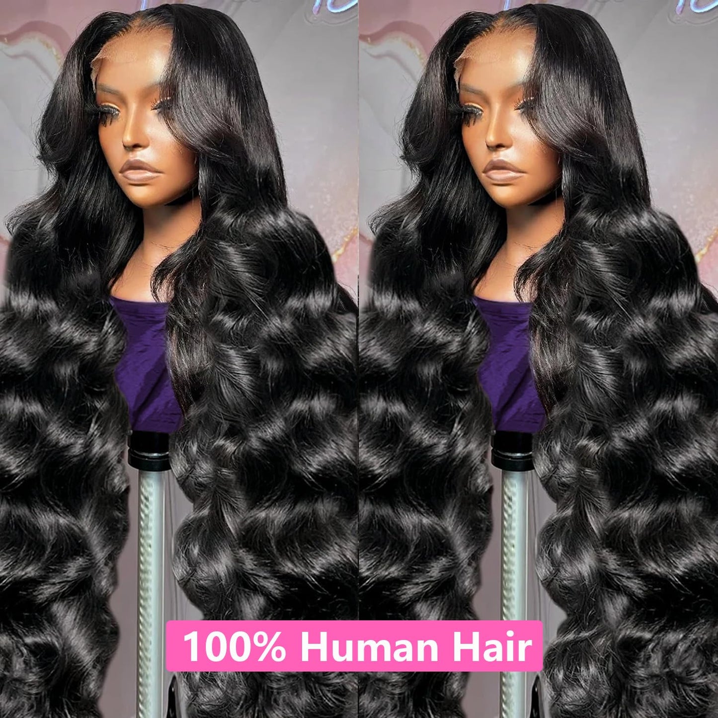 Body Wave Lace Front Wigs Human Hair Pre Plucked 180 Density 26 Inch 13x4 HD