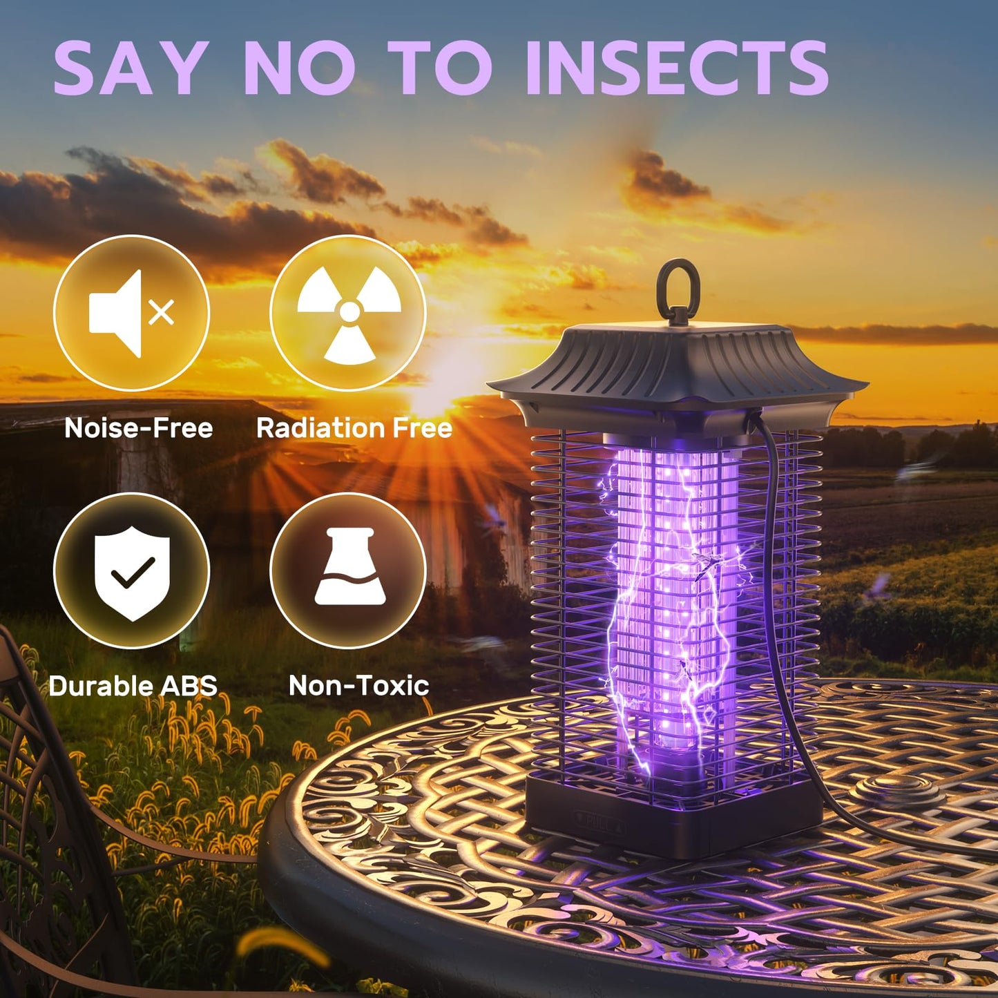 Bug Zapper for Outdoor and Indoor, High Powered Electric Insect Fly Trap