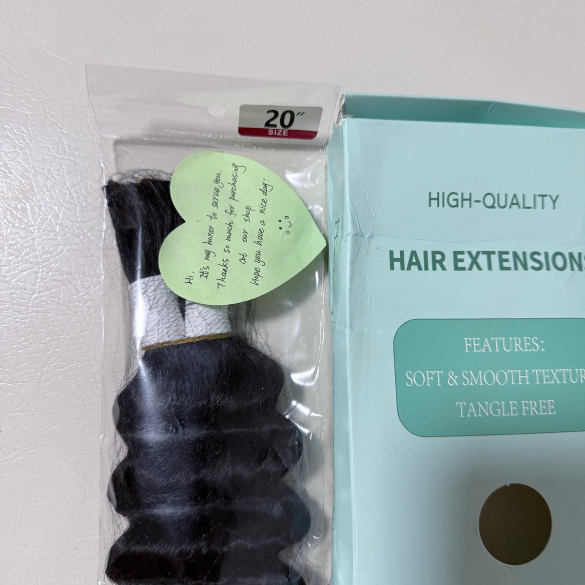 Human Hair Extensions 20 in, Loose Wave, Natural Black, Two Pieces - view 5 of 5
