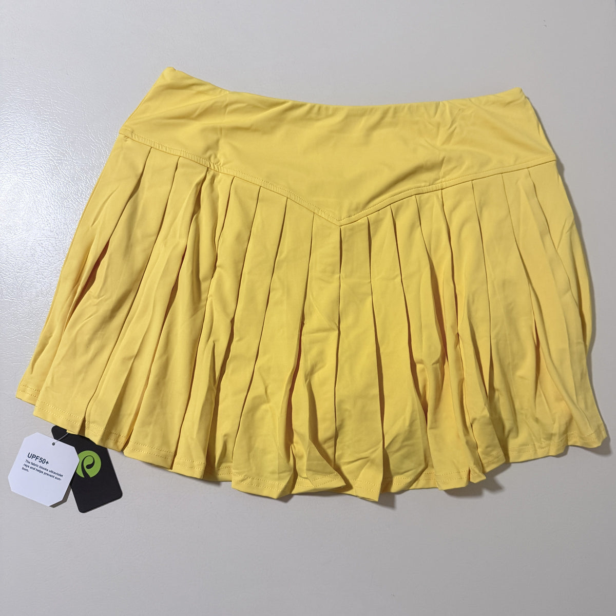 PINSPARK Pleated Tennis Skort with Pocket, Yellow, Women's XL - view 6 of 6