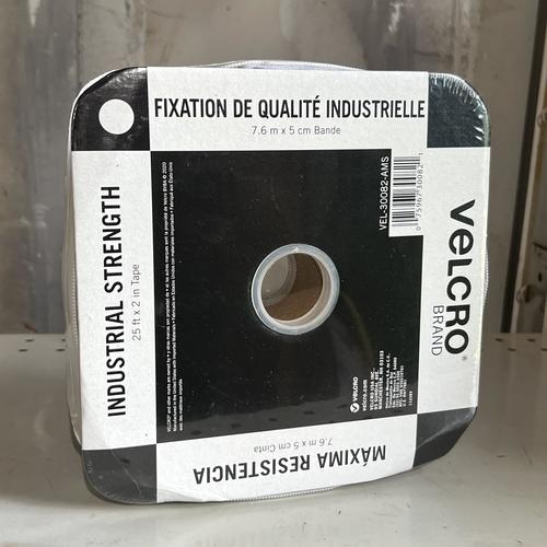 VELCRO 25 Ft Bulk Roll 2" Wide, Industrial Strength Strong Hold - White