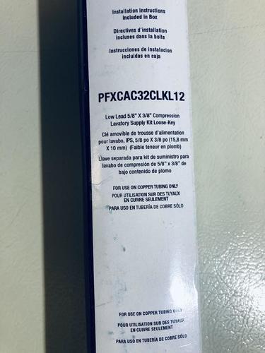PROFLO PFXCAC32CLKL12 5/8" x 3/8" Lavatory Supply Kit - Risers, Flanges, Keys