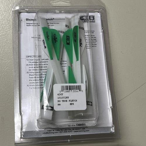 Bohning Blazer Quickfletch (6-Pack), Neon Green,White