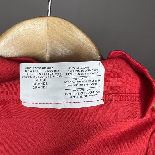 Champion mens Classic T-shirt, Classic Script T Shirt, Red, Large US