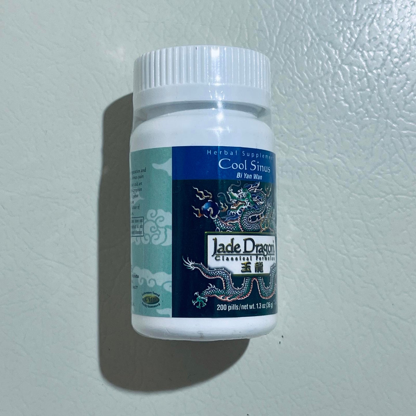 Jade Dragon Cool Sinus Herbal Supplement 200 Pills EXP 11/2028