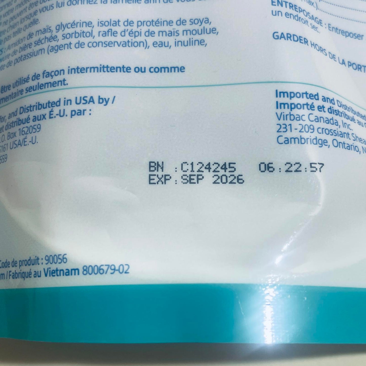 Virbac C.E.T. Veggiedent FR3SH Tartar Control Chews for Dogs, Small Size