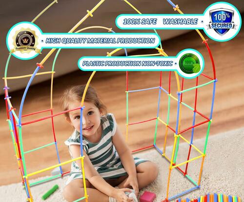 STEM Building Toys 600Pcs Straw Construction Educational Creative Engineering