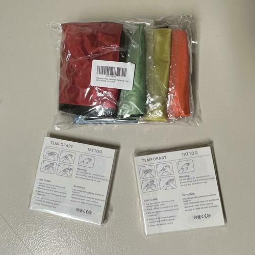 Bundle of 6 Pack Halloween Parachute Toys & 360 Halloween Temporary Tattoos