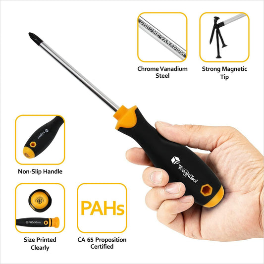 13 Pieces Magnetic Screwdriver Set with canvas Pouch for Storing