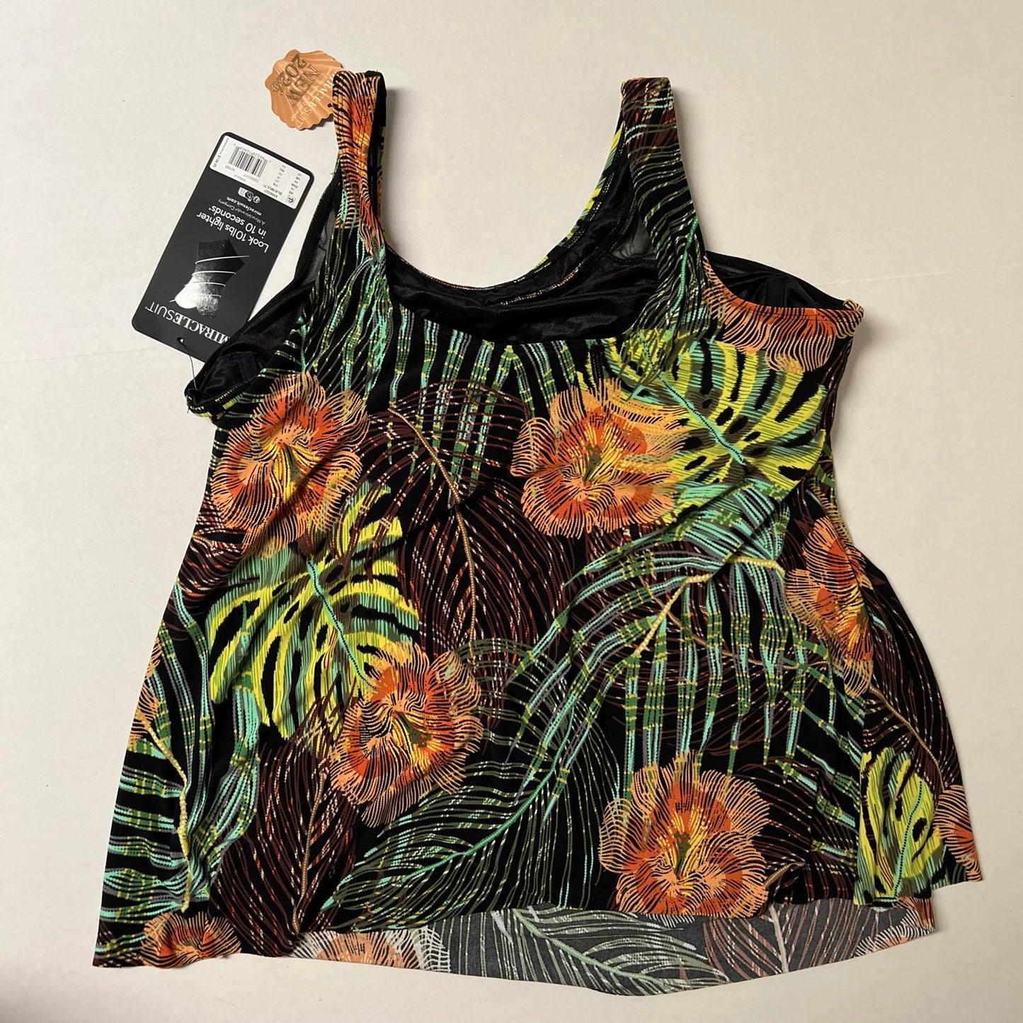 Miraclesuit Tropical Tankini Top Only – Slimming Swim Top with Underwire