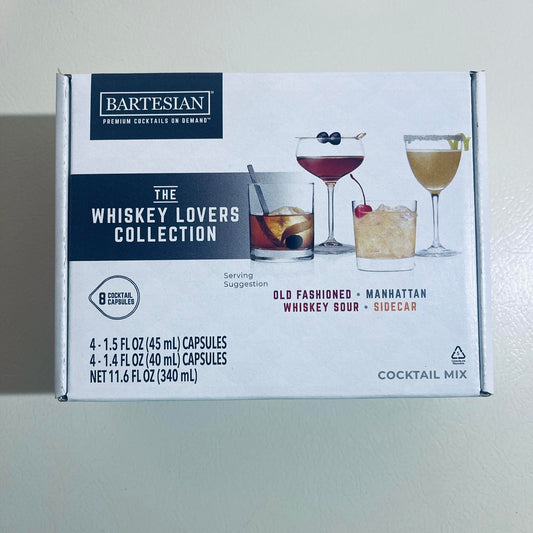 Bartesian The Whiskey Lovers Collection Cocktail Mix Capsules EXP 6/2025