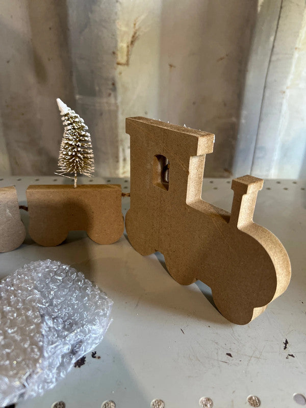 Wooden Christmas Table Train for Coffee Table, Shelf or Mantel