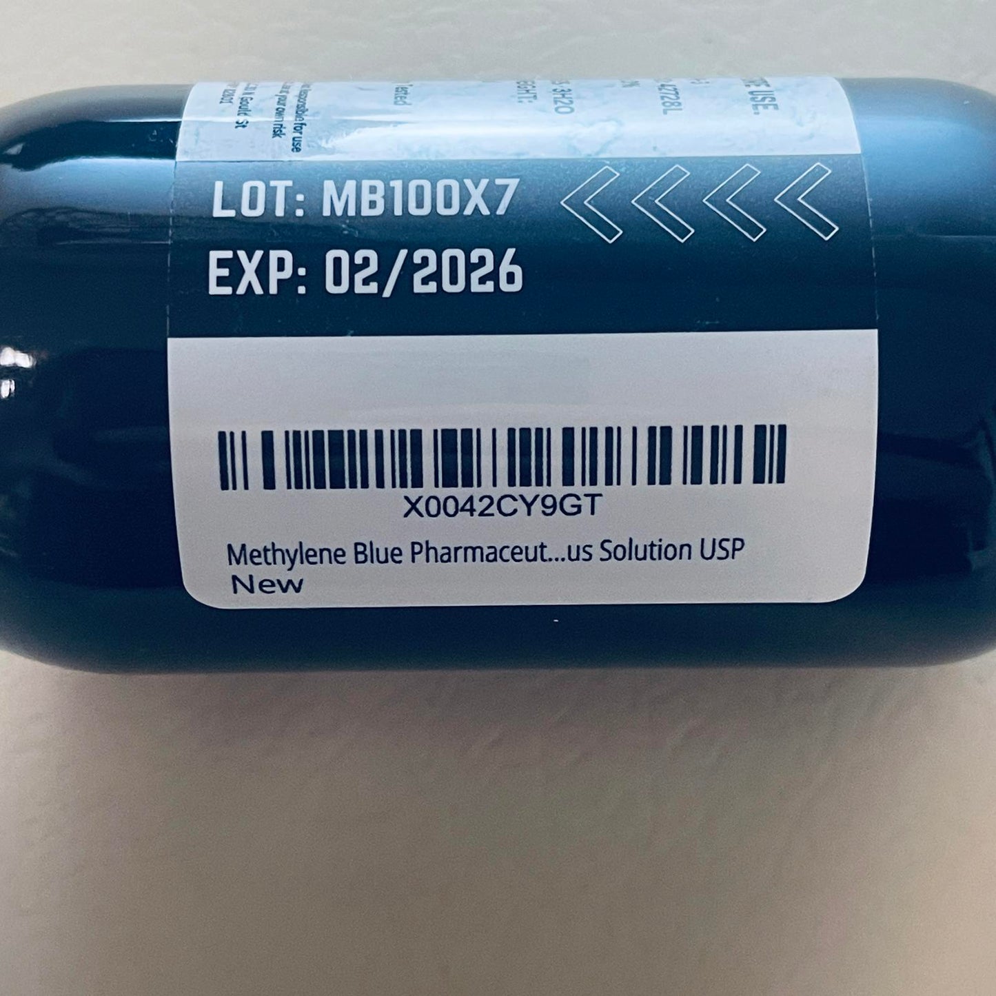 Methylene Blue USP 1% Aqueous Solution 110ml - EXP 2/26