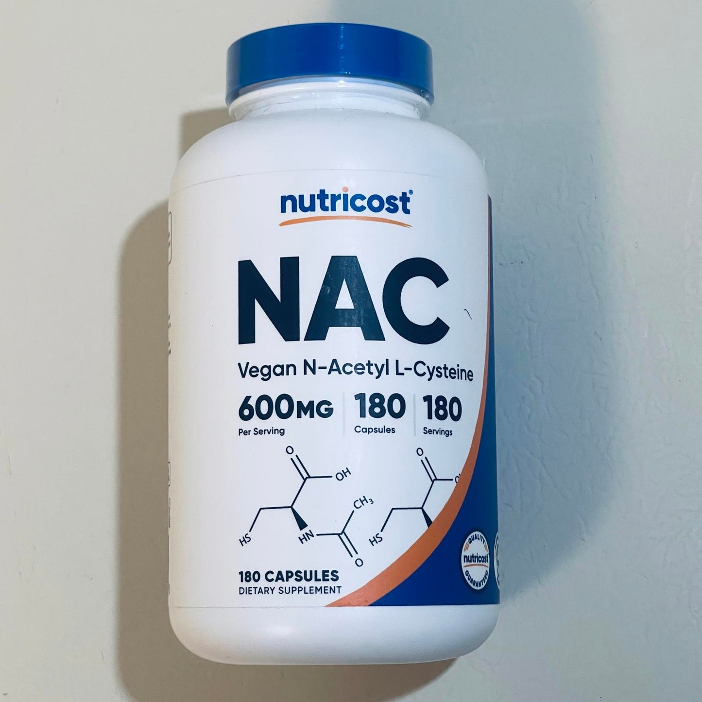 Nutricost NAC Vegan N-Acetyl L-Cysteine 600mg Dietary Supplement Capsules EXP 1/28