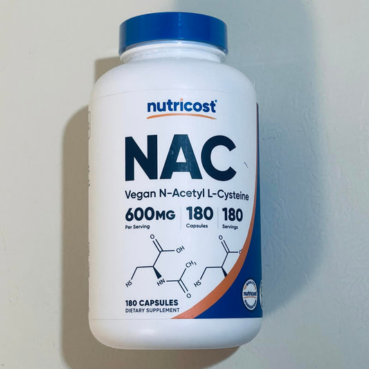 Nutricost NAC Vegan N-Acetyl L-Cysteine 600mg Dietary Supplement Capsules EXP 1/28