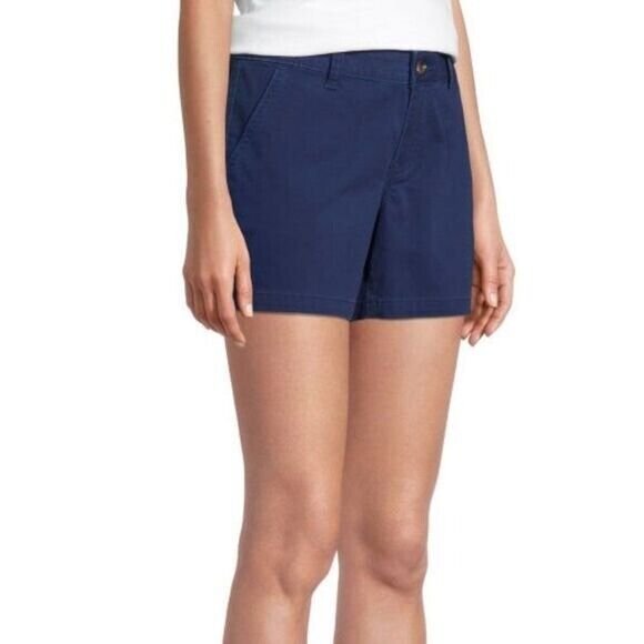 a.n.a Women's 5in Inseam Chino Short Navy Size 16