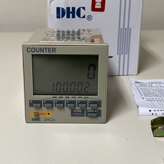 DHC Digital Counter 1-999999 DHC2J-A1R, AC/DC100-240V With Display & Accessories