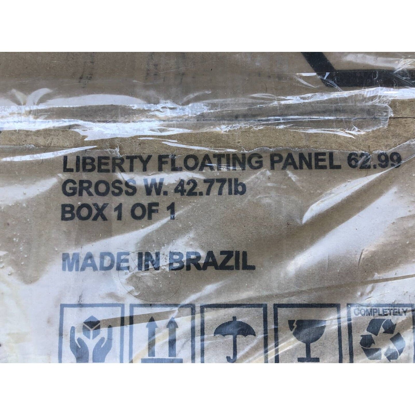 DAMAGED - Manhattan Comfort Floating Panel TV Stand 220BMC1 Off White Wall Unit 62.99"