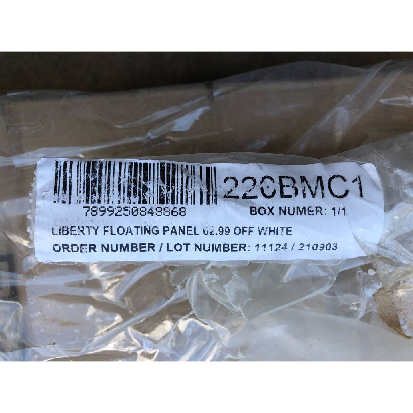 DAMAGED - Manhattan Comfort Floating Panel TV Stand 220BMC1 Off White Wall Unit 62.99"