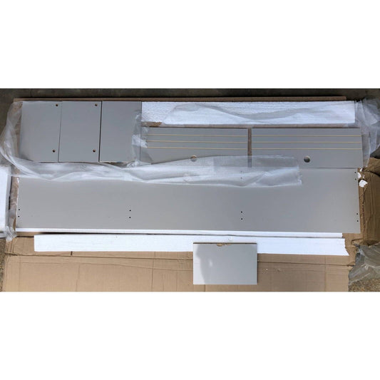 DAMAGED - Manhattan Comfort Floating Panel TV Stand 220BMC1 Off White Wall Unit 62.99"