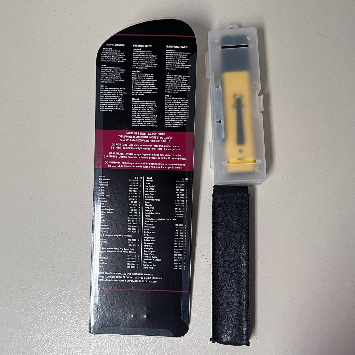 3 Way Soil Meter Lot Ph Levels Case Moisture Content Indoor Outdoor Plants New