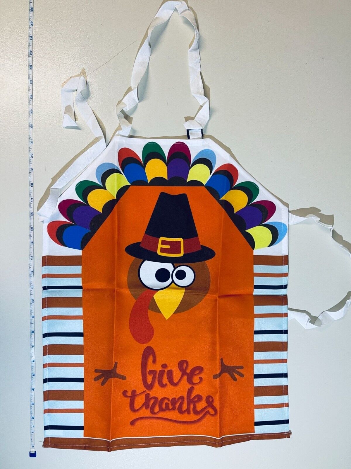 4 Pcs Kids Thanksgiving Turkey Aprons  21x17"  Festive Kitchen Fun