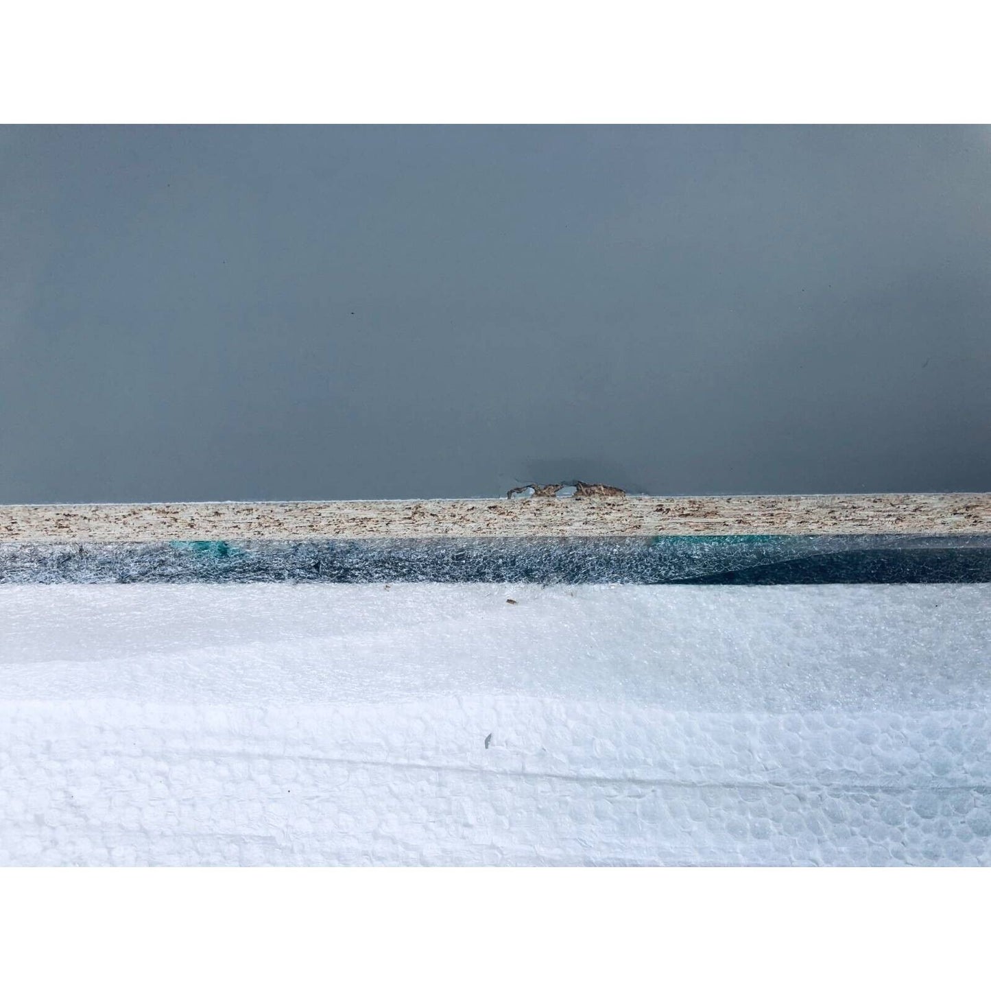 DAMAGED - Manhattan Comfort Floating Panel TV Stand 220BMC1 Off White Wall Unit 62.99"