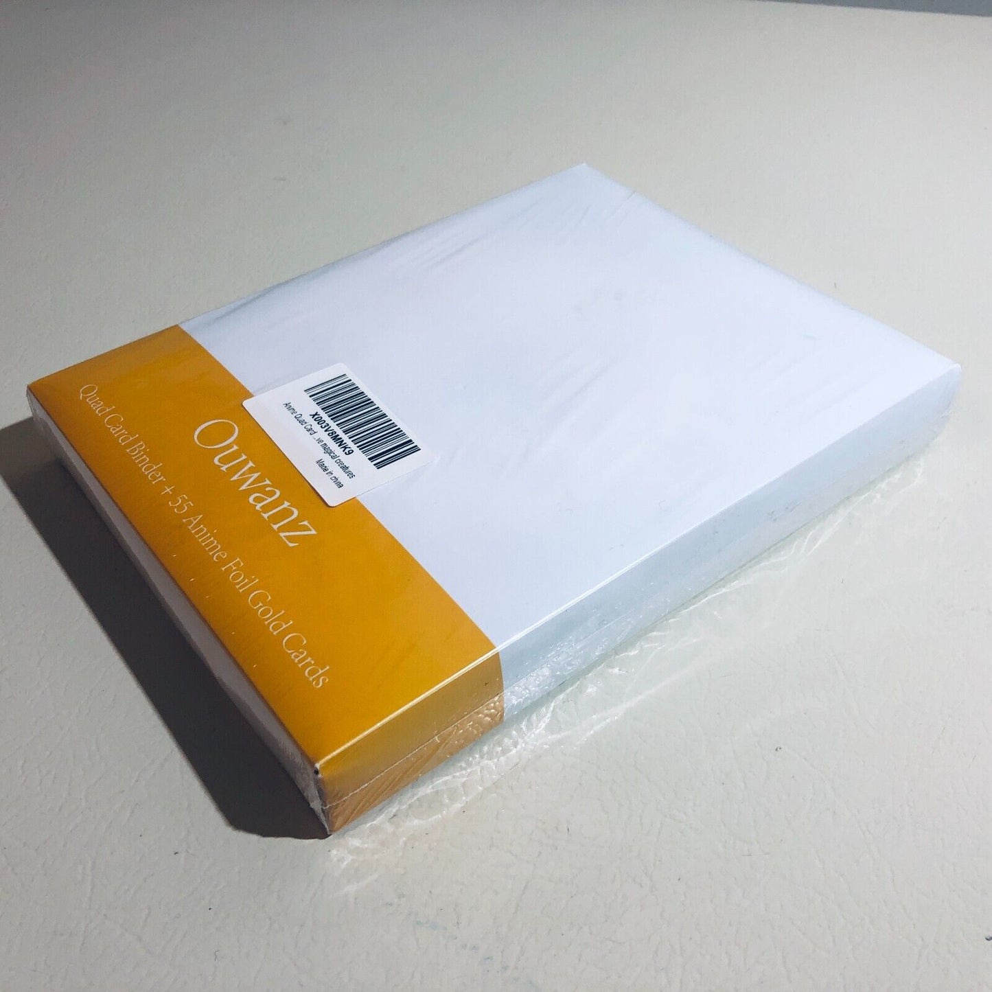 Ouwanz Quad Card Binder + 55 Anime Foil Gold Cards, magical creatures