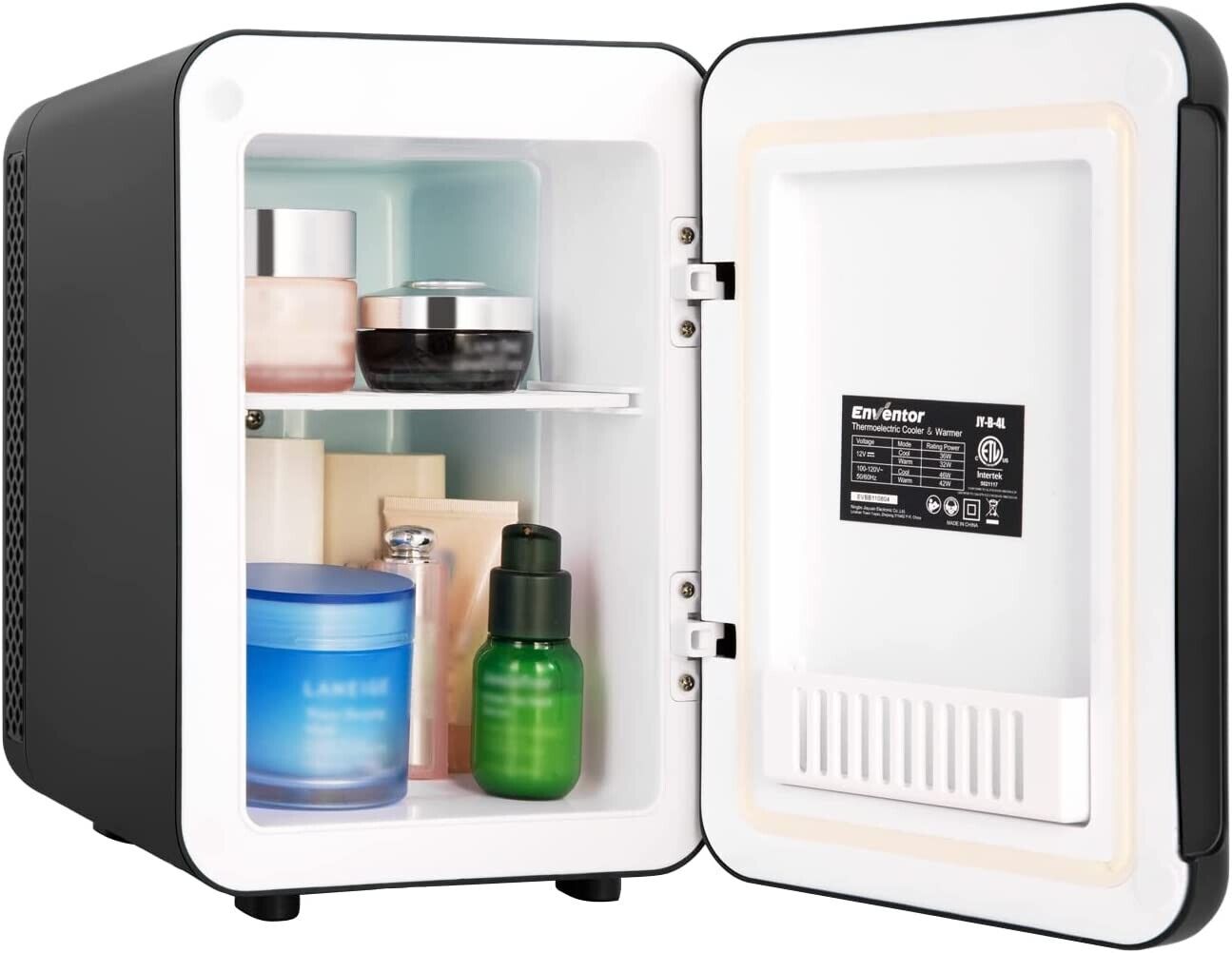 Enventor 4L Portable Mini Fridge for Skincare, Food, Office, Bedroom, and Travel