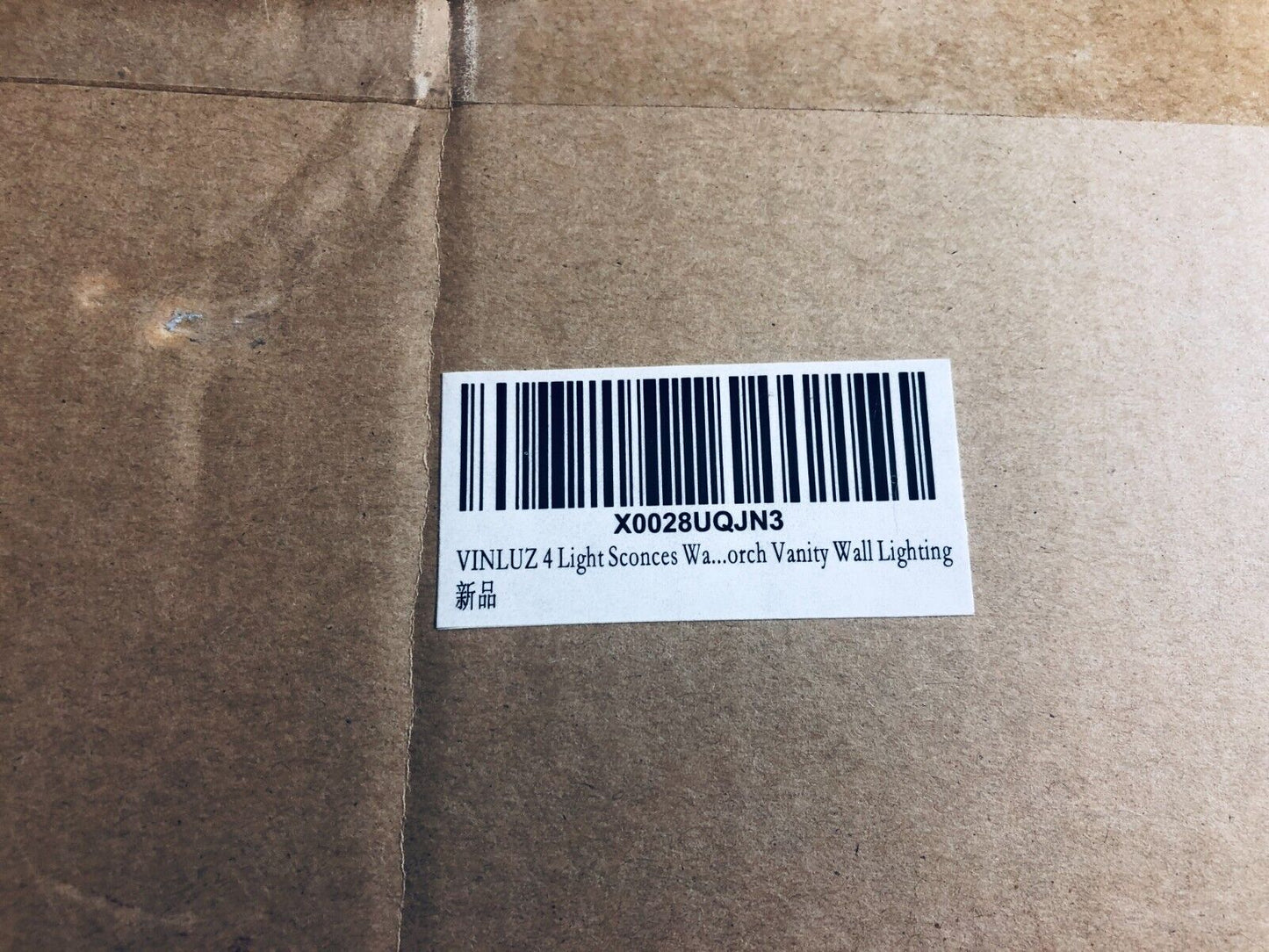 4-Light Sconces Bathroom Vanity Fixture, Black, Wall Lighting with Clear Glass