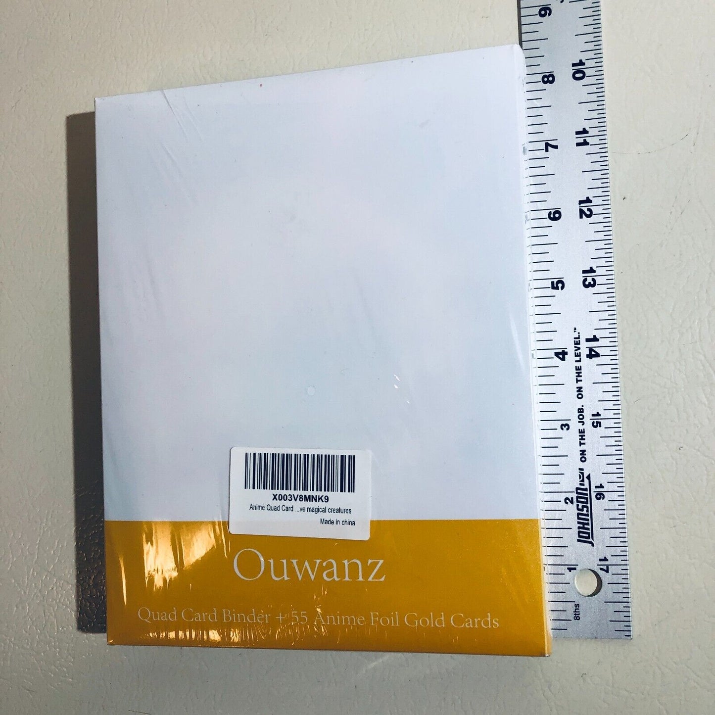 Ouwanz Quad Card Binder + 55 Anime Foil Gold Cards, magical creatures