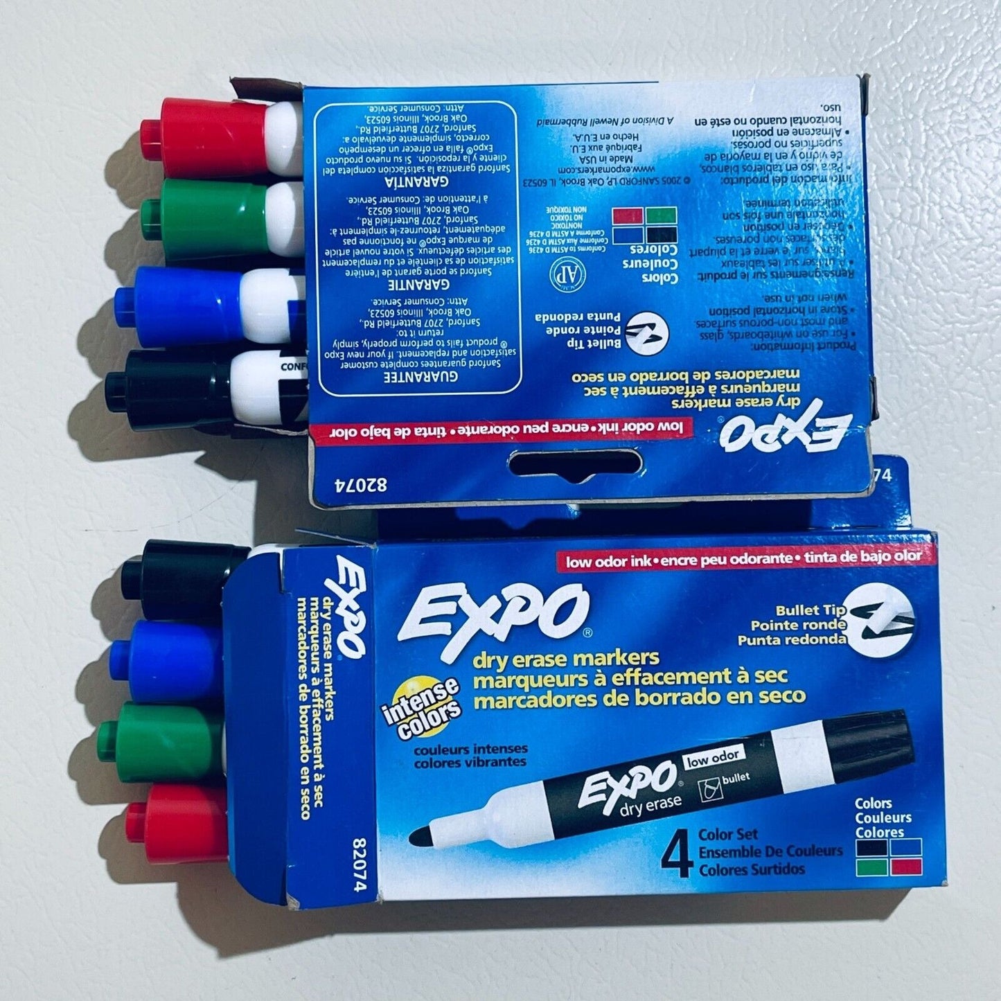 Expo Dry Erase Markers 8-count Bullet Tip Low Odor Ink Intense Colors