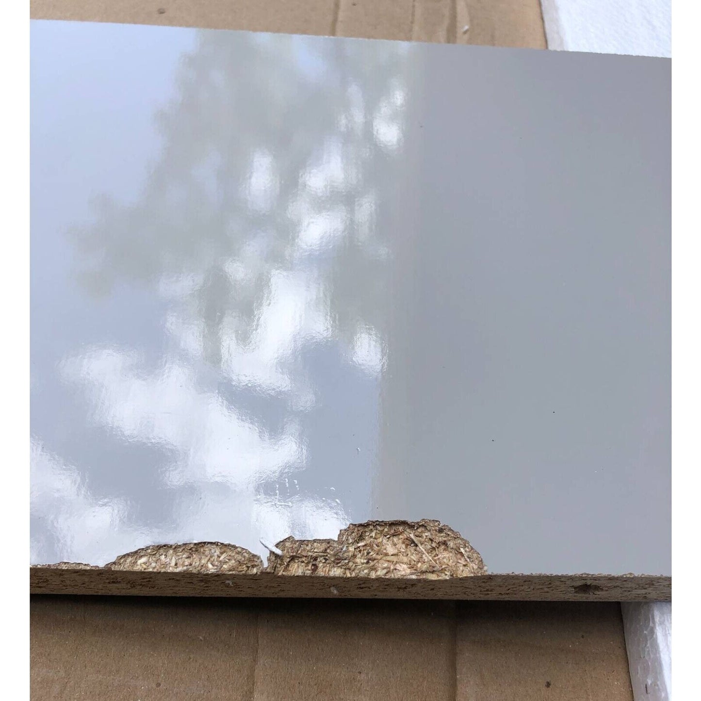 DAMAGED - Manhattan Comfort Floating Panel TV Stand 220BMC1 Off White Wall Unit 62.99"