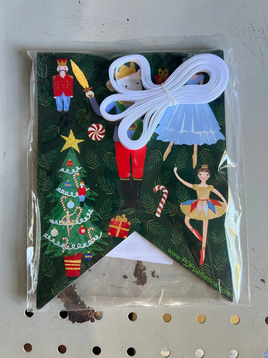 Nutcracker Happy Holidays Banner, Christmas Party Decoration
